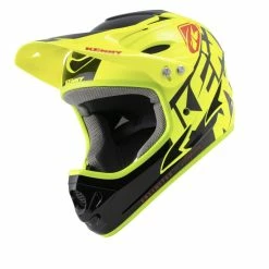 CASQUE KENNY DOWN HILL 2022 GRAPHIC NEON YELLOW -Accessoires Vélo Soldes casque kenny down hill 2022 graphic neon yellow 7