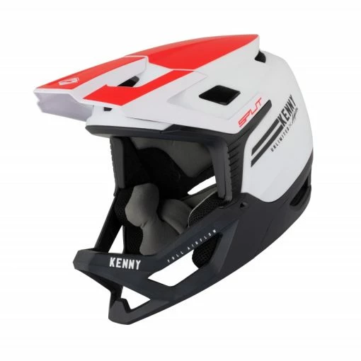 CASQUE SPLIT KENNY WHITE/RED 2022 -Accessoires Vélo Soldes casque split kenny whitered 2022