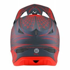 CASQUE TLD D3 FIBERLITE SPIDERSTRIPE GRAY/RED 2022 -Accessoires Vélo Soldes casque tld d3 fiberlite spiderstripe grayred 2022 1