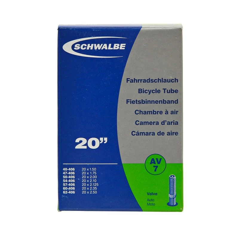 CHAMBRE A AIR SCHWALBE - 20" - SCHRADER - BOITE 3 CHAMBRE A AIR SCHWALBE - 20" - SCHRADER - BOITE