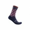 Chaussettes Castelli Cubi 15 Bleu Fonce Rose Femme -Accessoires Vélo Soldes chaussettes castelli cubi 15 bleu fonce rose femme