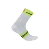 Chaussettes Castelli Free 9 Blanc Jaune -Accessoires Vélo Soldes chaussettes castelli free 9 blanc jaune