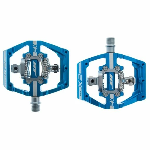 HT PAIRE DE PÉDALES AUTOMATIQUES X2 Bleu -Accessoires Vélo Soldes ht paire de pedales automatiques x2 noir 2