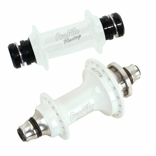 MOYEUX PROFILE ELITE 20MM AV - 10 MM AR BLANC 1 MOYEUX PROFILE ELITE 20MM AV - 10 MM AR BLANC -Accessoires Vélo Soldes moyeux profile elite 20mm av 10 mm ar blanc