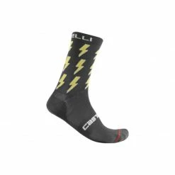 PAIRE DE CHAUSSETTES CASTELLI PAZZO 18 GRIS/JAUNE