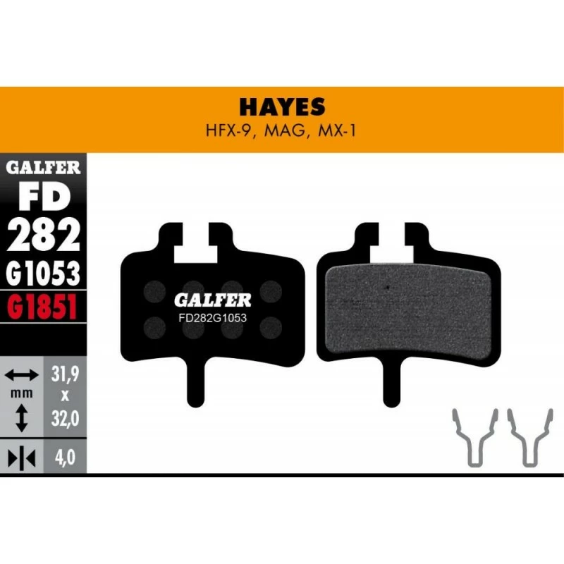 PLAQ DE FREIN . HAYES HFX-9, MAG, MX-1, PROMAX MEC NOIR STD 3 PLAQ DE FREIN . HAYES HFX-9, MAG, MX-1, PROMAX MEC NOIR STD