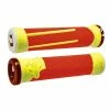 POIGNÉES ODI AG2 ORANGE/ JAUNE LOCK ORANGE -Accessoires Vélo Soldes poignees odi ag2 orange jaune lock orange