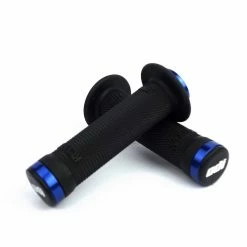 POIGNEES ODI BMX RUFFIAN FLANGE LOCK ON 130 MM BLACKGRIP BLACK/BLUE