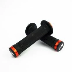POIGNEES ODI BMX RUFFIAN FLANGE LOCK ON 143 MM BLACKGRIP ORANGE
